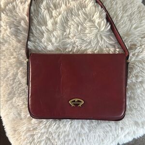 Vintage Etienne Aigner Burgundy Shoulder Bag